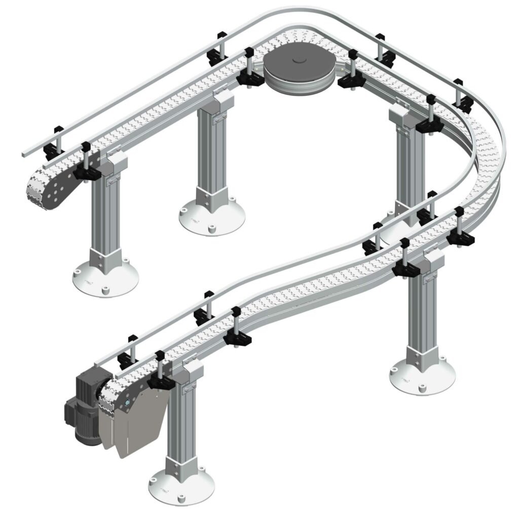 Flexible finger chain conveyor system